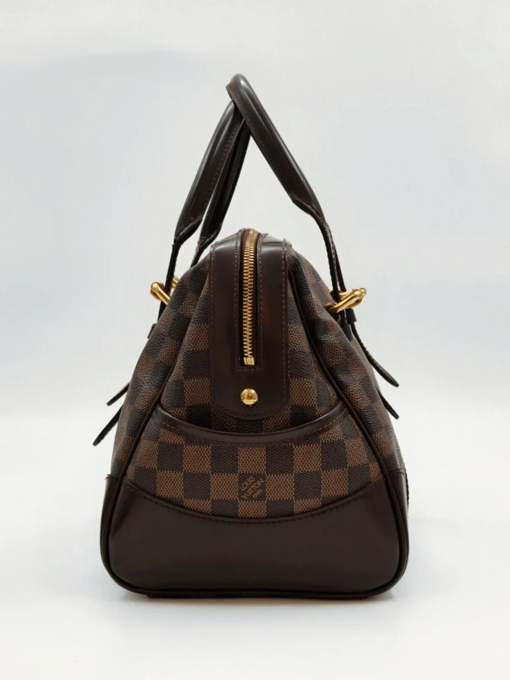 Louis Vuitton Berkeley Damier Ebene Canvas Satchel Handbag Gold Hardware - Picture 11 of 12